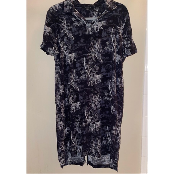 ALLSAINTS SHIRT DRESS *BRAND NEW NEVER WORN* 🖤🤍🖤🤍 - Picture 1 of 5